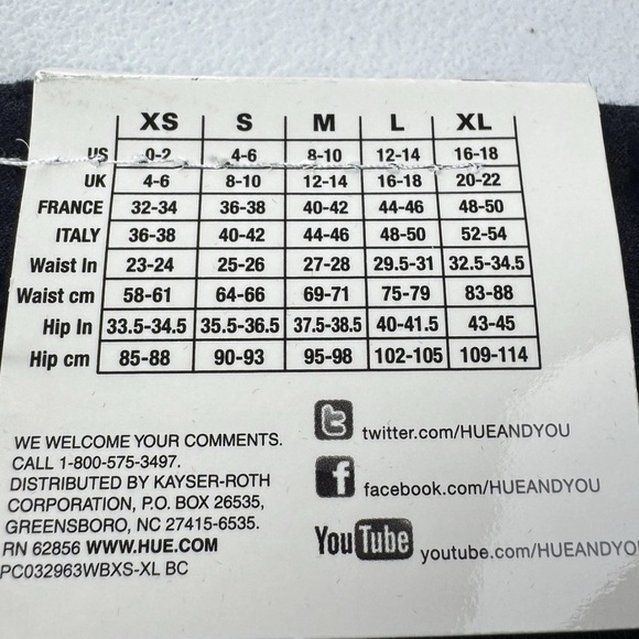 Women's Hue Leopard Flocked Print Denim Leggings Size Large Blue Midnight - Picture 5 of 8